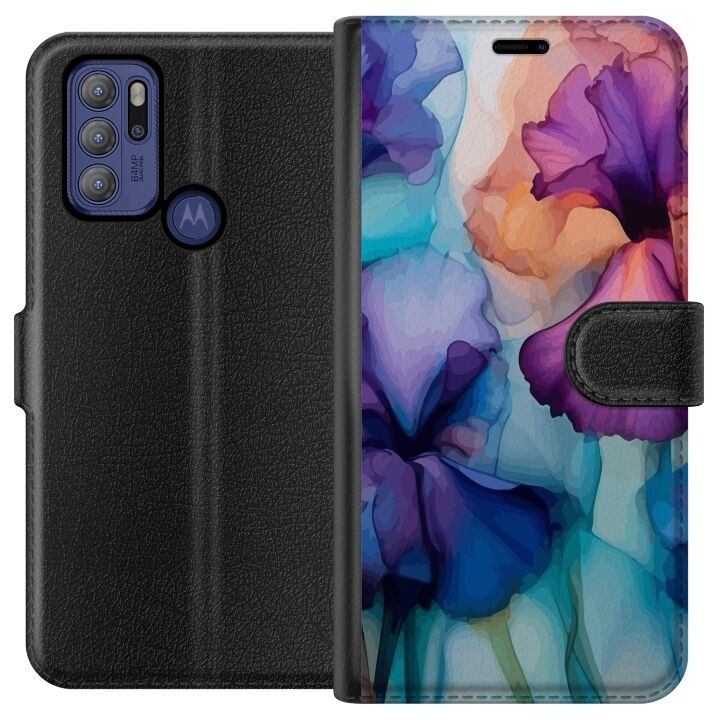 Lommeboketui til Motorola Moto G60S med Magiske blomster motiv i gruppen SMARTTELEFON & NETTBRETT / Mobilbeskyttelse / Motorola hos TP E-commerce Nordic AB (A55181)