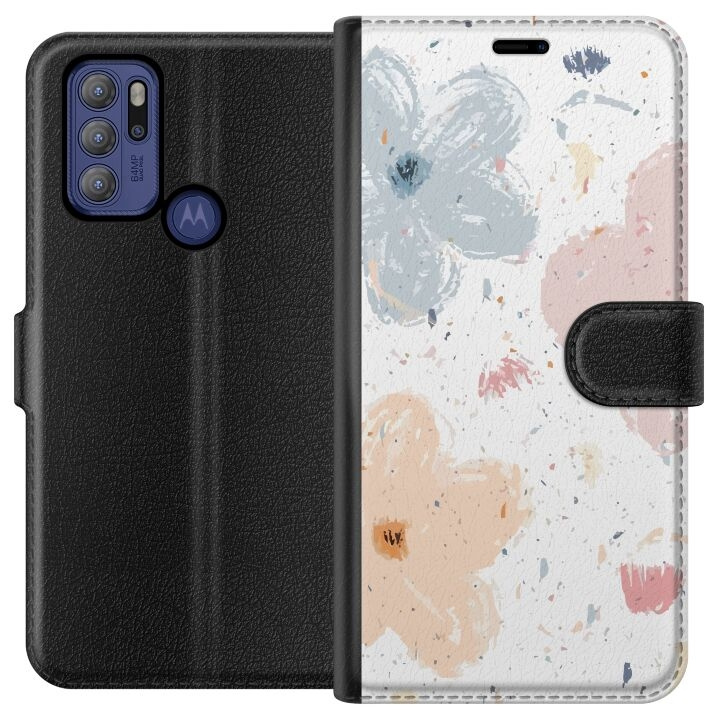 Lommeboketui til Motorola Moto G60S med Blomster motiv i gruppen SMARTTELEFON & NETTBRETT / Mobilbeskyttelse / Motorola hos TP E-commerce Nordic AB (A55190)