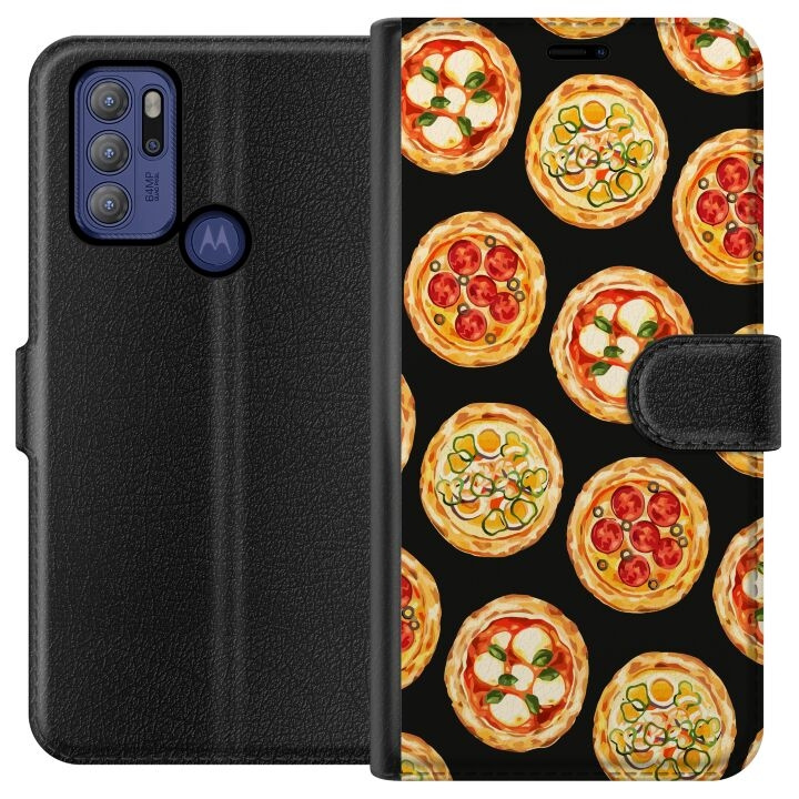 Lommeboketui til Motorola Moto G60S med Pizza motiv i gruppen SMARTTELEFON & NETTBRETT / Mobilbeskyttelse / Motorola hos TP E-commerce Nordic AB (A55191)