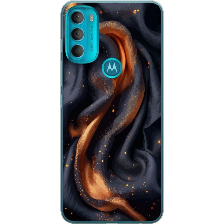 Mobildeksel til Motorola Moto G71 5G med Brennende silke motiv i gruppen SMARTTELEFON & NETTBRETT / Mobilbeskyttelse / Motorola hos TP E-commerce Nordic AB (A55287)