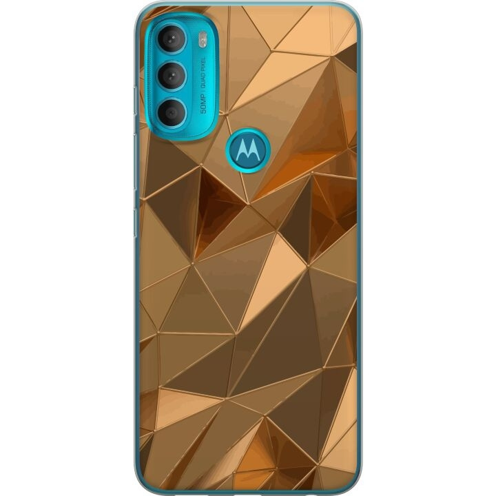 Mobildeksel til Motorola Moto G71 5G med 3D Gull motiv i gruppen SMARTTELEFON & NETTBRETT / Mobilbeskyttelse / Motorola hos TP E-commerce Nordic AB (A55310)