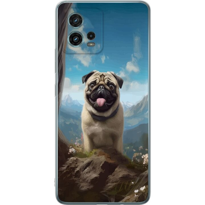 Mobildeksel til Motorola Moto G72 med Glad Hund motiv i gruppen SMARTTELEFON & NETTBRETT / Mobilbeskyttelse / Motorola hos TP E-commerce Nordic AB (A55358)