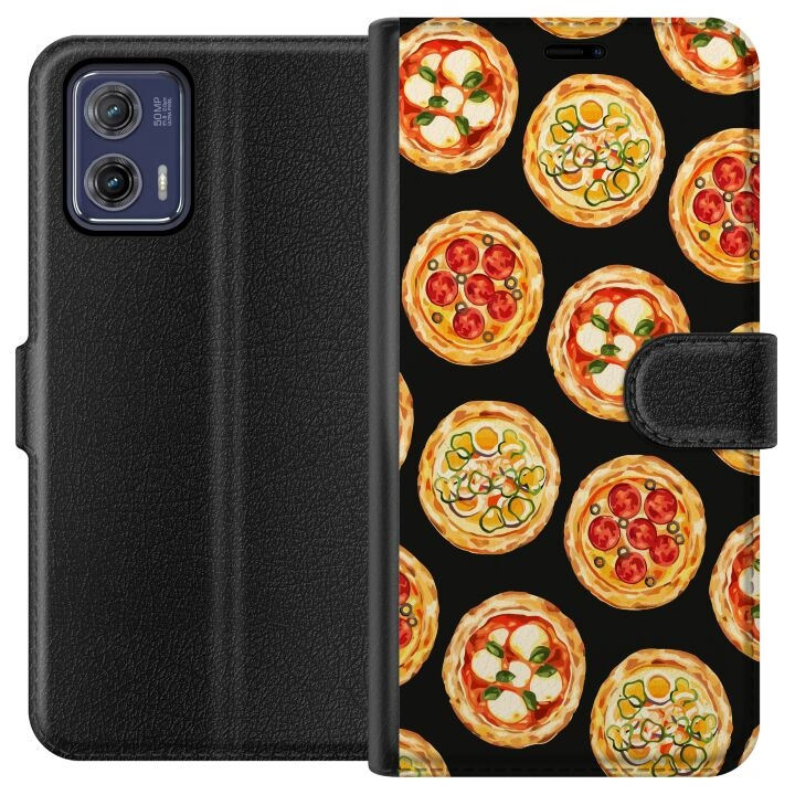 Lommeboketui til Motorola Moto G73 med Pizza motiv i gruppen SMARTTELEFON & NETTBRETT / Mobilbeskyttelse / Motorola hos TP E-commerce Nordic AB (A55380)