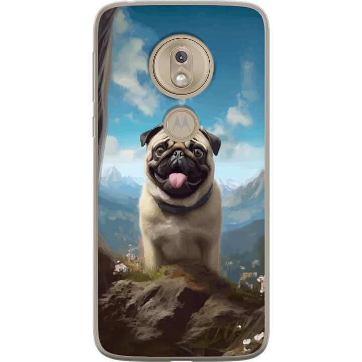 Mobildeksel til Motorola Moto G7 Play med Glad Hund motiv i gruppen SMARTTELEFON & NETTBRETT / Mobilbeskyttelse / Motorola hos TP E-commerce Nordic AB (A55466)