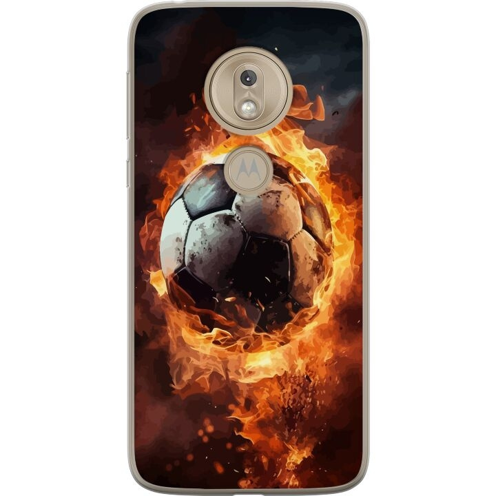 Mobildeksel til Motorola Moto G7 Play med Fotball motiv i gruppen SMARTTELEFON & NETTBRETT / Mobilbeskyttelse / Motorola hos TP E-commerce Nordic AB (A55469)