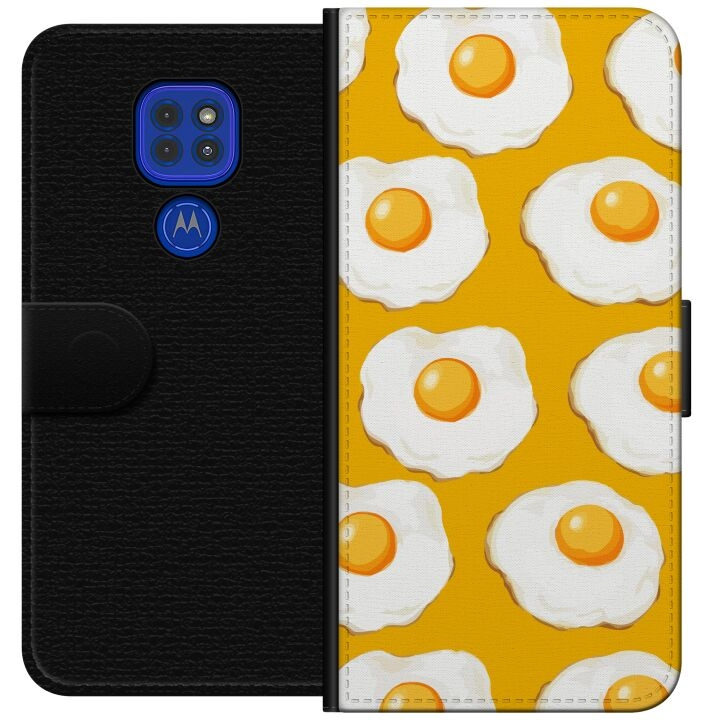 Lommeboketui til Motorola Moto G9 Play med Stekt egg motiv i gruppen SMARTTELEFON & NETTBRETT / Mobilbeskyttelse / Motorola hos TP E-commerce Nordic AB (A55585)