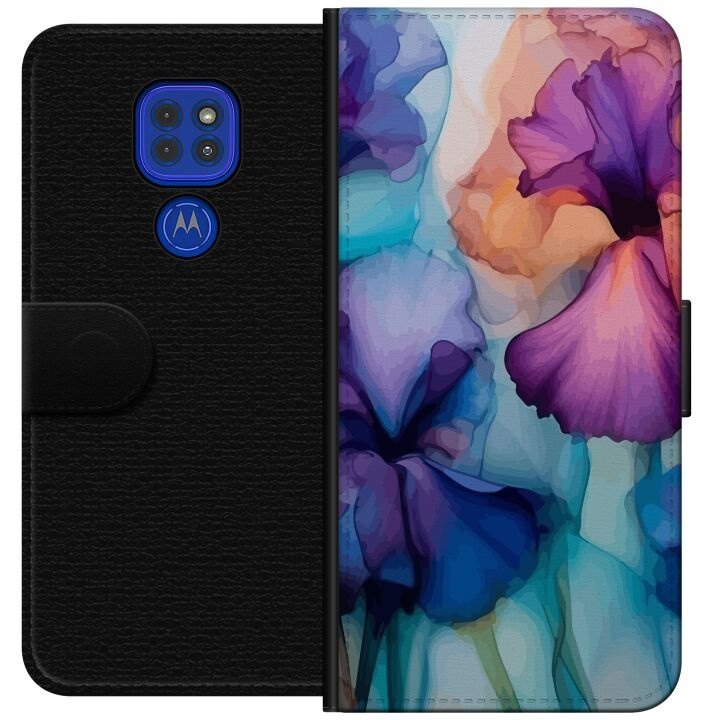 Lommeboketui til Motorola Moto G9 Play med Magiske blomster motiv i gruppen SMARTTELEFON & NETTBRETT / Mobilbeskyttelse / Motorola hos TP E-commerce Nordic AB (A55586)