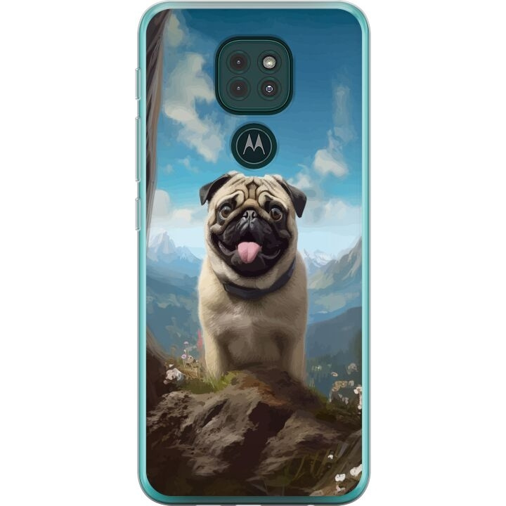 Mobildeksel til Motorola Moto G9 Play med Glad Hund motiv i gruppen SMARTTELEFON & NETTBRETT / Mobilbeskyttelse / Motorola hos TP E-commerce Nordic AB (A55628)