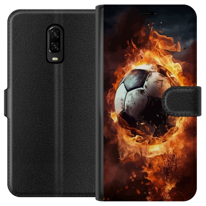 Lommeboketui til OnePlus 6T med Fotball motiv i gruppen SMARTTELEFON & NETTBRETT / Mobilbeskyttelse / OnePlus hos TP E-commerce Nordic AB (A56549)