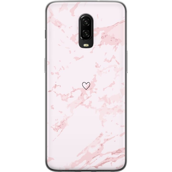 Mobildeksel til OnePlus 6T med Rosa Hjerte motiv i gruppen SMARTTELEFON & NETTBRETT / Mobilbeskyttelse / OnePlus hos TP E-commerce Nordic AB (A56578)