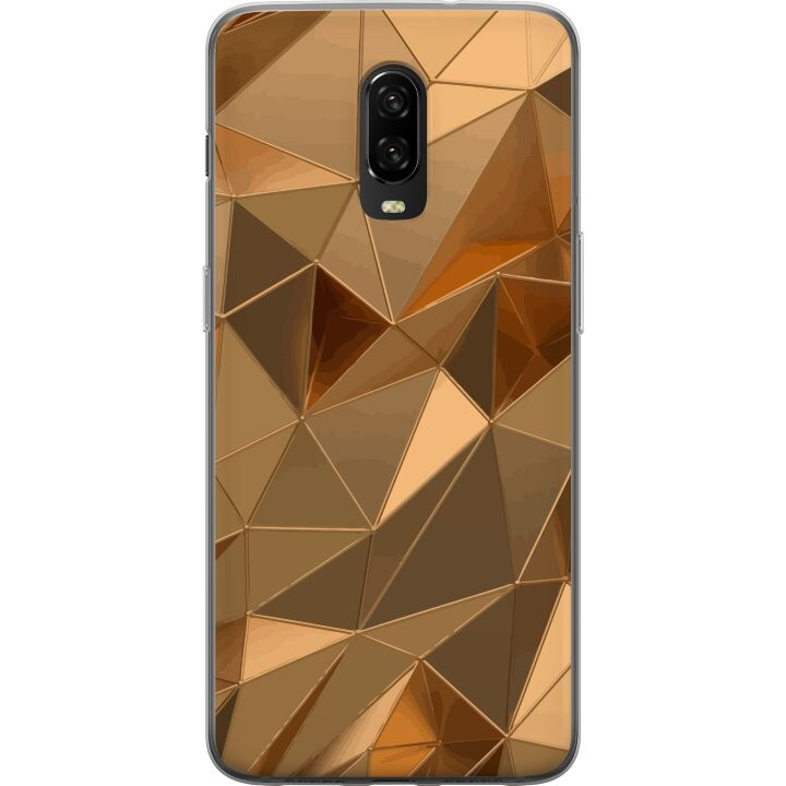 Mobildeksel til OnePlus 6T med 3D Gull motiv i gruppen SMARTTELEFON & NETTBRETT / Mobilbeskyttelse / OnePlus hos TP E-commerce Nordic AB (A56579)