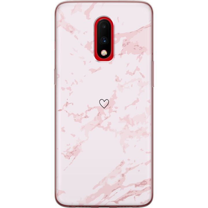 Mobildeksel til OnePlus 7 med Rosa Hjerte motiv i gruppen SMARTTELEFON & NETTBRETT / Mobilbeskyttelse / OnePlus hos TP E-commerce Nordic AB (A56632)