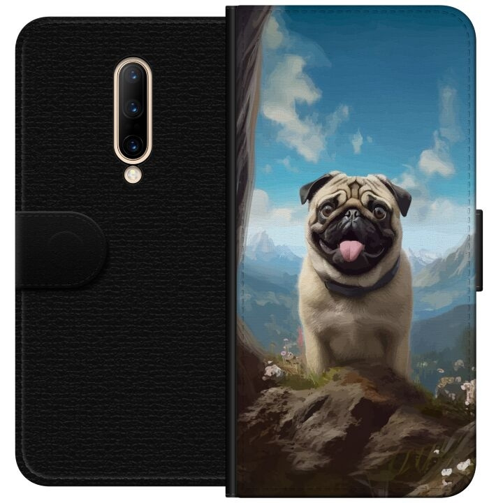 Lommeboketui til OnePlus 7 Pro med Glad Hund motiv i gruppen SMARTTELEFON & NETTBRETT / Mobilbeskyttelse / OnePlus hos TP E-commerce Nordic AB (A56654)