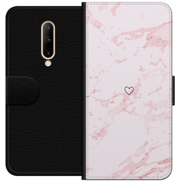 Lommeboketui til OnePlus 7 Pro med Rosa Hjerte motiv i gruppen SMARTTELEFON & NETTBRETT / Mobilbeskyttelse / OnePlus hos TP E-commerce Nordic AB (A56659)