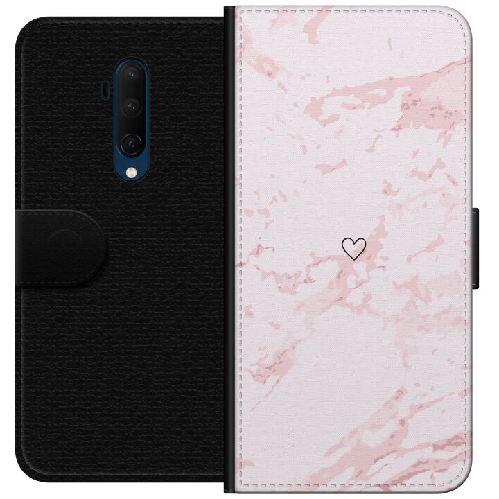 Lommeboketui til OnePlus 7T Pro med Rosa Hjerte motiv i gruppen SMARTTELEFON & NETTBRETT / Mobilbeskyttelse / OnePlus hos TP E-commerce Nordic AB (A56767)