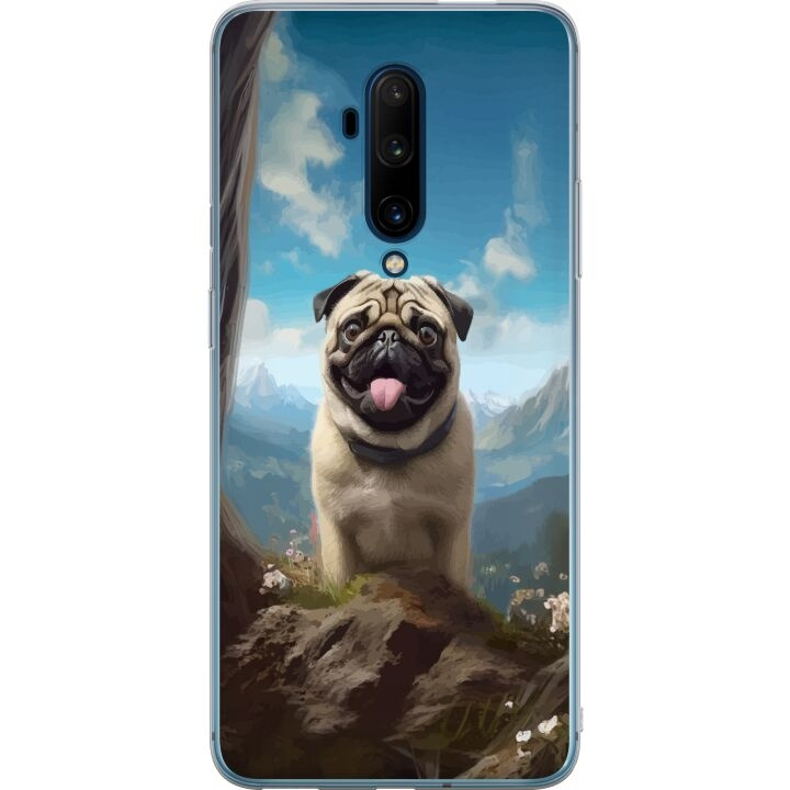 Mobildeksel til OnePlus 7T Pro med Glad Hund motiv i gruppen SMARTTELEFON & NETTBRETT / Mobilbeskyttelse / OnePlus hos TP E-commerce Nordic AB (A56789)