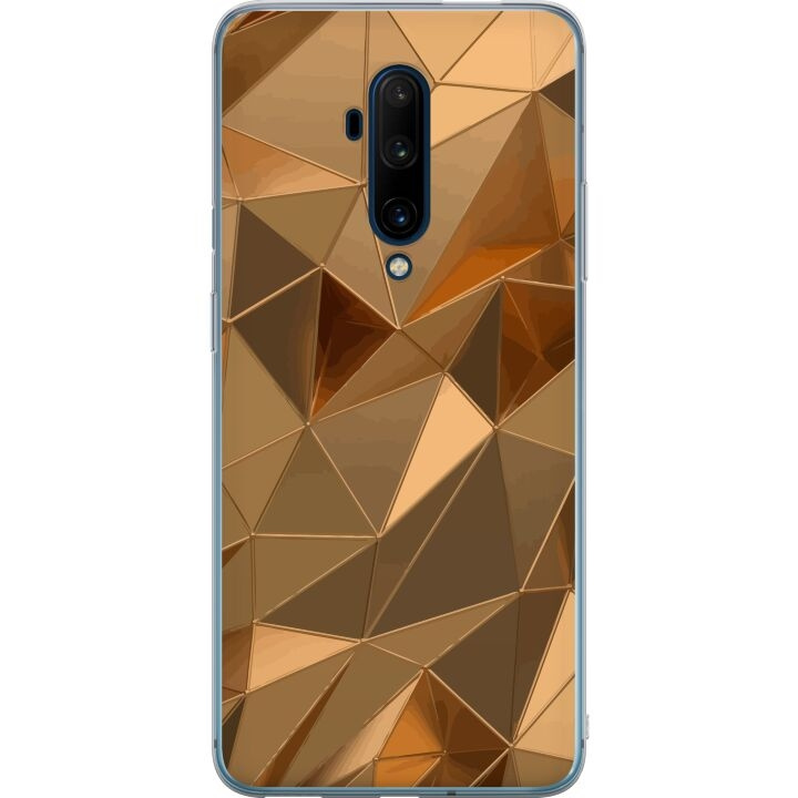 Mobildeksel til OnePlus 7T Pro med 3D Gull motiv i gruppen SMARTTELEFON & NETTBRETT / Mobilbeskyttelse / OnePlus hos TP E-commerce Nordic AB (A56795)