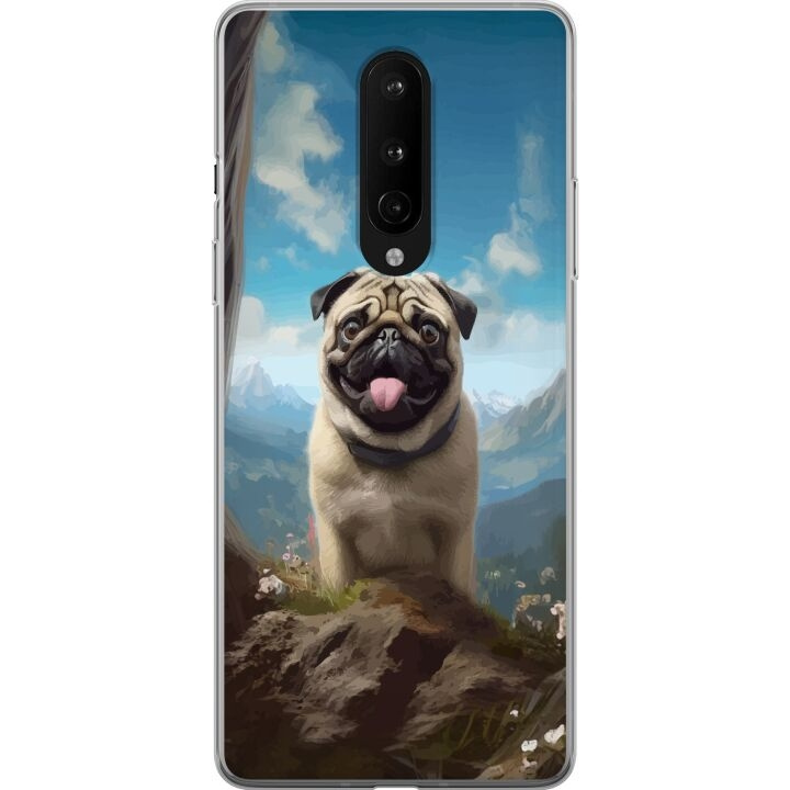 Mobildeksel til OnePlus 8 med Glad Hund motiv i gruppen SMARTTELEFON & NETTBRETT / Mobilbeskyttelse / OnePlus hos TP E-commerce Nordic AB (A56843)