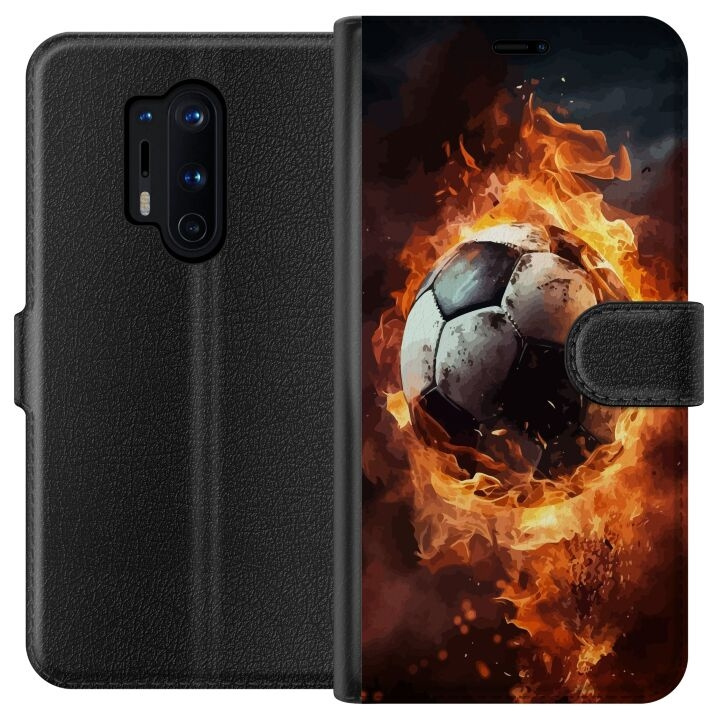 Lommeboketui til OnePlus 8 Pro med Fotball motiv i gruppen SMARTTELEFON & NETTBRETT / Mobilbeskyttelse / OnePlus hos TP E-commerce Nordic AB (A56873)