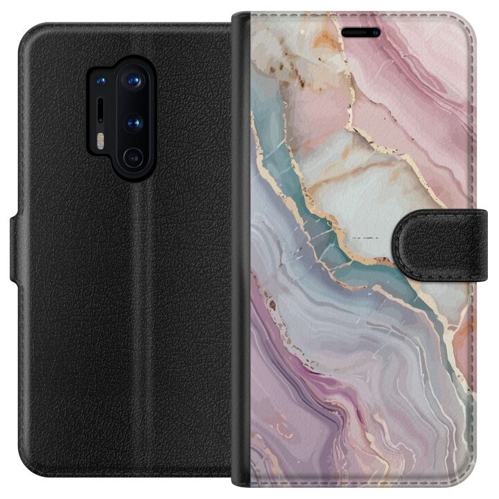 Lommeboketui til OnePlus 8 Pro med Marmor motiv i gruppen SMARTTELEFON & NETTBRETT / Mobilbeskyttelse / OnePlus hos TP E-commerce Nordic AB (A56874)