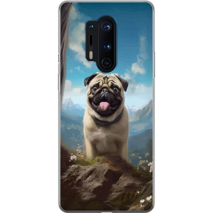 Mobildeksel til OnePlus 8 Pro med Glad Hund motiv i gruppen SMARTTELEFON & NETTBRETT / Mobilbeskyttelse / OnePlus hos TP E-commerce Nordic AB (A56897)