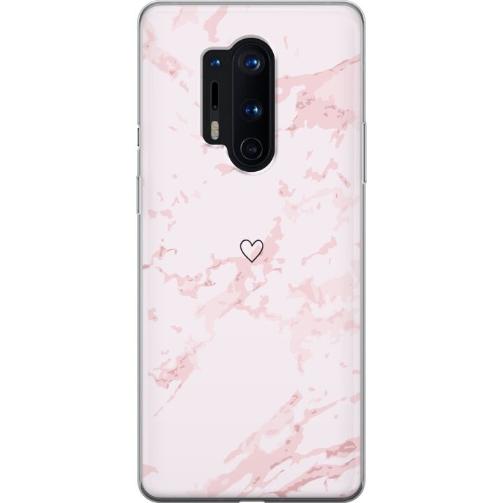 Mobildeksel til OnePlus 8 Pro med Rosa Hjerte motiv i gruppen SMARTTELEFON & NETTBRETT / Mobilbeskyttelse / OnePlus hos TP E-commerce Nordic AB (A56902)