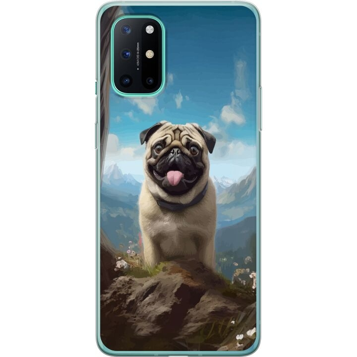 Mobildeksel til OnePlus 8T med Glad Hund motiv i gruppen SMARTTELEFON & NETTBRETT / Mobilbeskyttelse / OnePlus hos TP E-commerce Nordic AB (A56951)