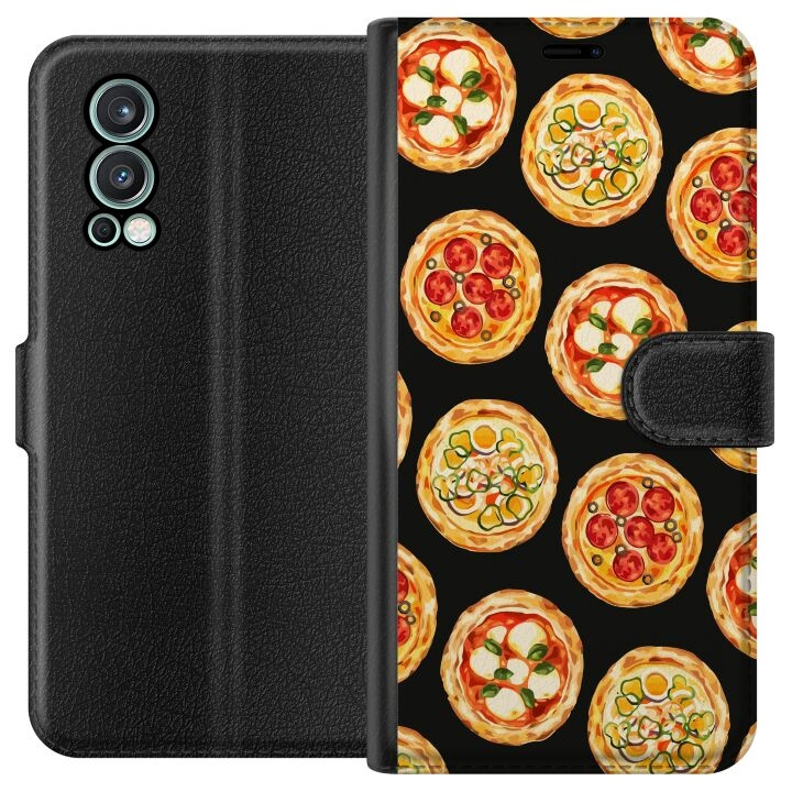 Lommeboketui til OnePlus Nord 2 5G med Pizza motiv i gruppen SMARTTELEFON & NETTBRETT / Mobilbeskyttelse / OnePlus hos TP E-commerce Nordic AB (A57324)