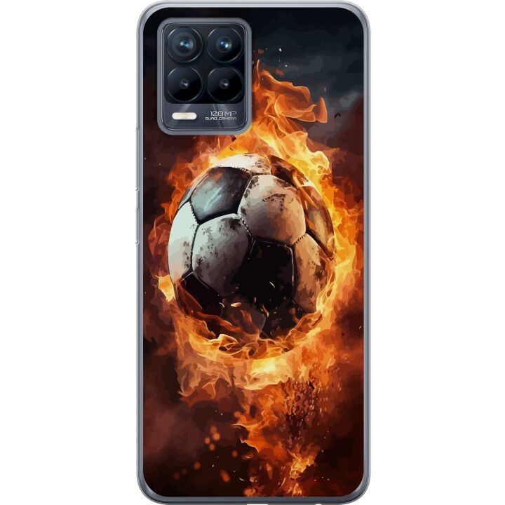 Mobildeksel til Realme 8 med Fotball motiv i gruppen SMARTTELEFON & NETTBRETT / Mobilbeskyttelse / Realme hos TP E-commerce Nordic AB (A57980)