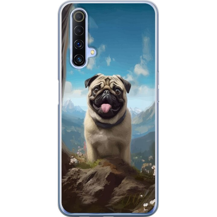 Mobildeksel til Realme X50 5G med Glad Hund motiv i gruppen SMARTTELEFON & NETTBRETT / Mobilbeskyttelse / Realme hos TP E-commerce Nordic AB (A58139)