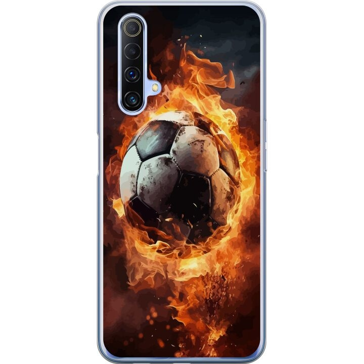 Mobildeksel til Realme X50 5G med Fotball motiv i gruppen SMARTTELEFON & NETTBRETT / Mobilbeskyttelse / Realme hos TP E-commerce Nordic AB (A58142)