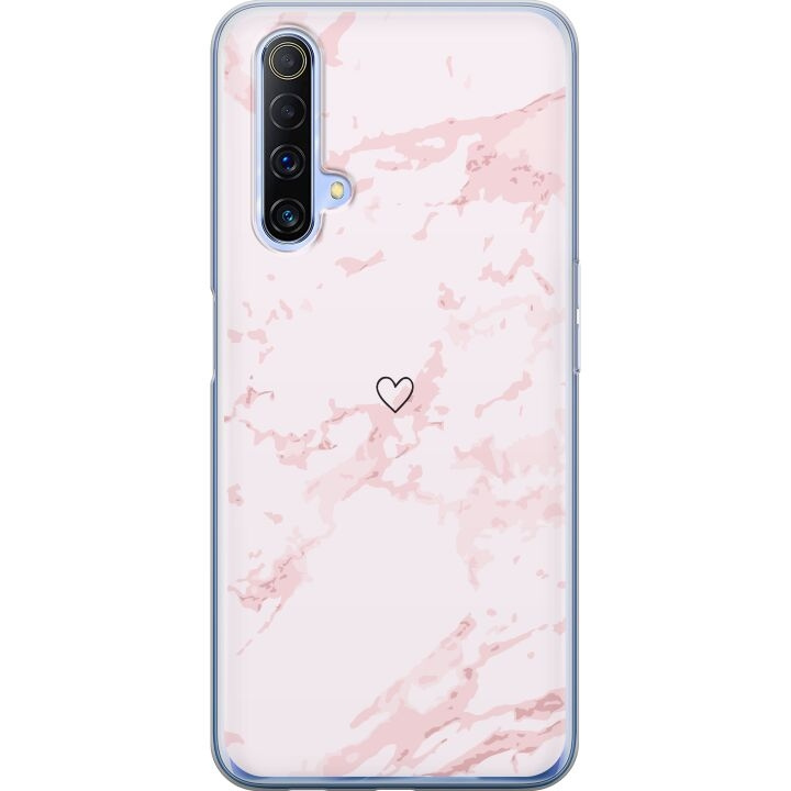 Mobildeksel til Realme X50 5G med Rosa Hjerte motiv i gruppen SMARTTELEFON & NETTBRETT / Mobilbeskyttelse / Realme hos TP E-commerce Nordic AB (A58144)