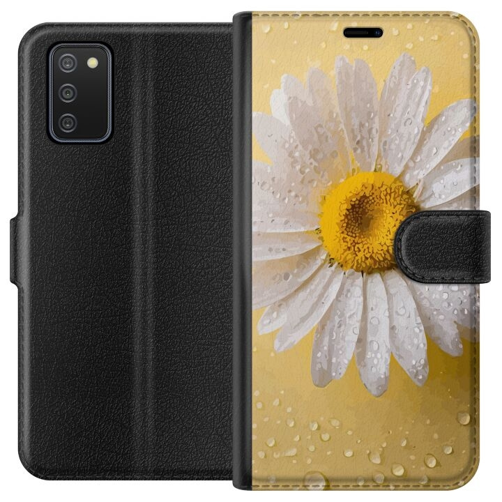 Lommeboketui til Samsung Galaxy A02s med Porselensblomst motiv i gruppen SMARTTELEFON & NETTBRETT / Mobilbeskyttelse / Samsung hos TP E-commerce Nordic AB (A58148)