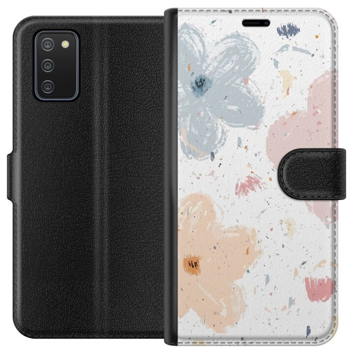 Lommeboketui til Samsung Galaxy A02s med Blomster motiv i gruppen SMARTTELEFON & NETTBRETT / Mobilbeskyttelse / Samsung hos TP E-commerce Nordic AB (A58160)