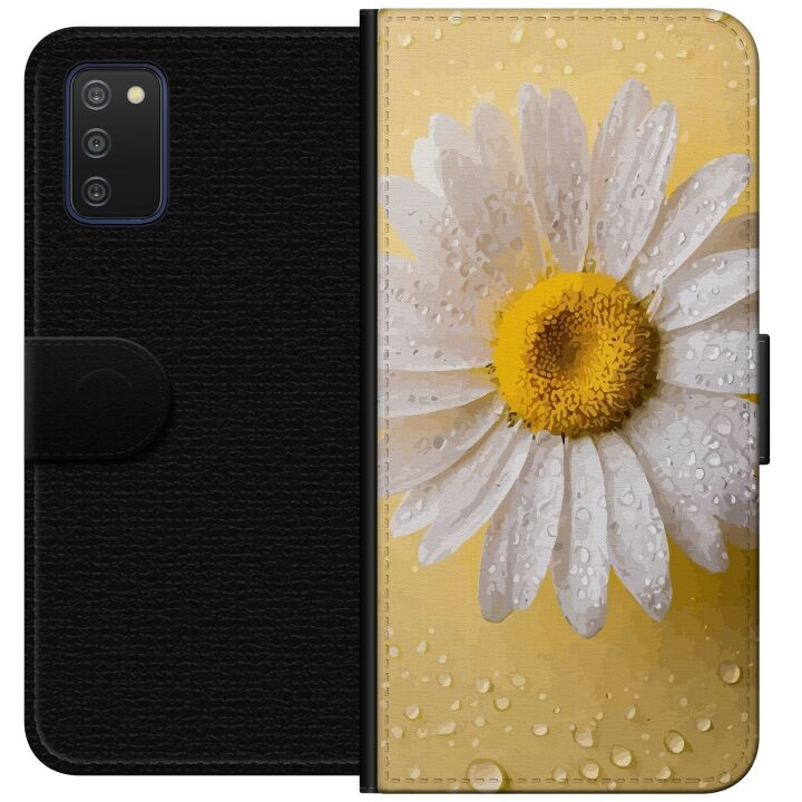 Lommeboketui til Samsung Galaxy A03s med Porselensblomst motiv i gruppen SMARTTELEFON & NETTBRETT / Mobilbeskyttelse / Samsung hos TP E-commerce Nordic AB (A58256)