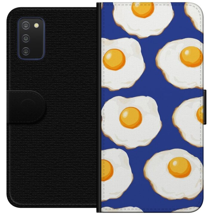 Lommeboketui til Samsung Galaxy A03s med Stekte egg motiv i gruppen SMARTTELEFON & NETTBRETT / Mobilbeskyttelse / Samsung hos TP E-commerce Nordic AB (A58262)