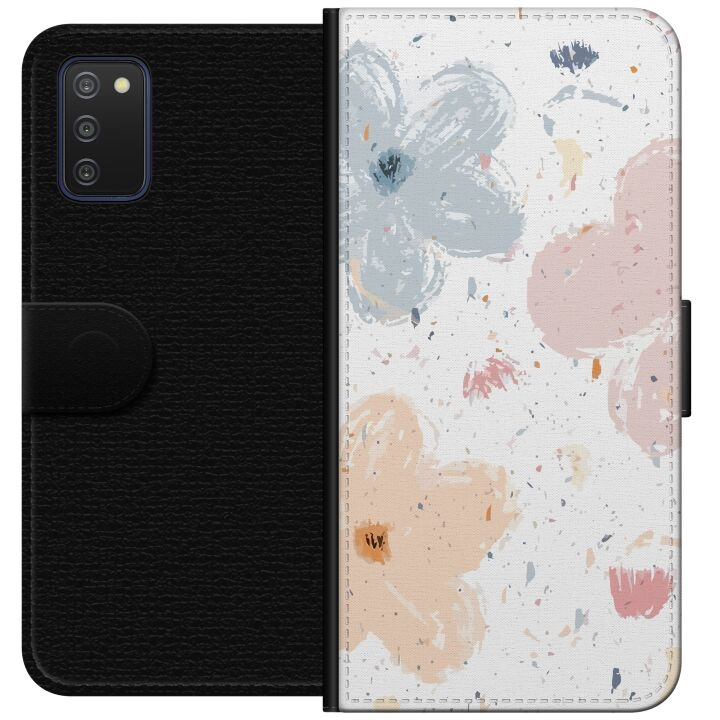 Lommeboketui til Samsung Galaxy A03s med Blomster motiv i gruppen SMARTTELEFON & NETTBRETT / Mobilbeskyttelse / Samsung hos TP E-commerce Nordic AB (A58268)