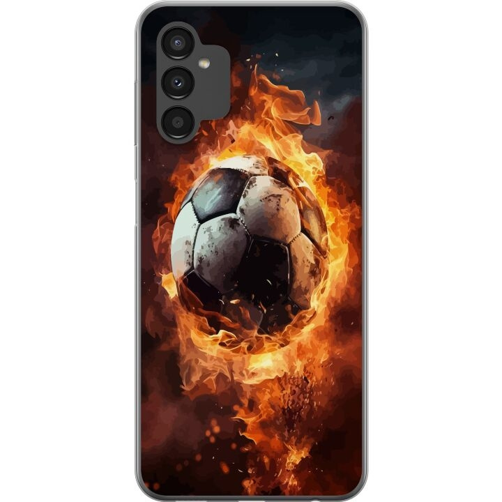 Mobildeksel til Samsung Galaxy A04s med Fotball motiv i gruppen SMARTTELEFON & NETTBRETT / Mobilbeskyttelse / Samsung hos TP E-commerce Nordic AB (A58358)