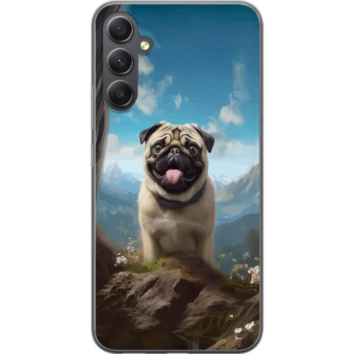 Mobildeksel til Samsung Galaxy A05s med Glad Hund motiv i gruppen SMARTTELEFON & NETTBRETT / Mobilbeskyttelse / Samsung hos TP E-commerce Nordic AB (A58463)