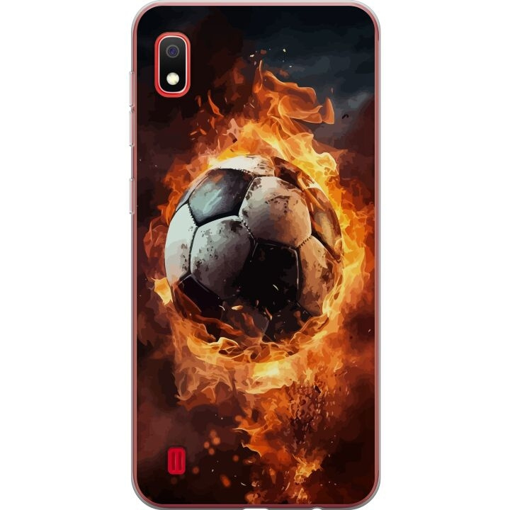 Mobildeksel til Samsung Galaxy A10 med Fotball motiv i gruppen SMARTTELEFON & NETTBRETT / Mobilbeskyttelse / Samsung hos TP E-commerce Nordic AB (A58520)