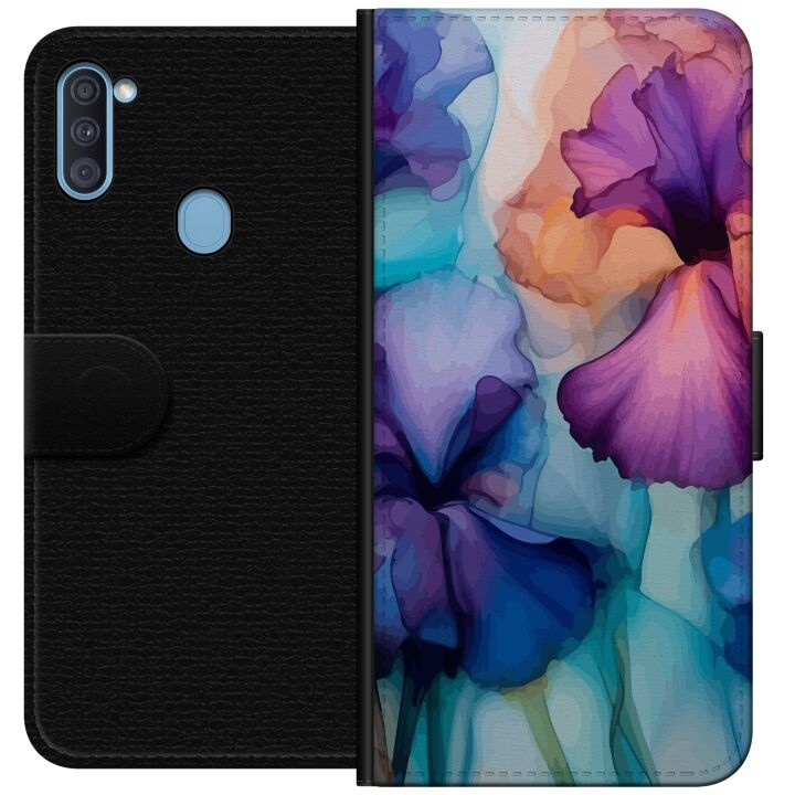 Lommeboketui til Samsung Galaxy A11 med Magiske blomster motiv i gruppen SMARTTELEFON & NETTBRETT / Mobilbeskyttelse / Samsung hos TP E-commerce Nordic AB (A58529)