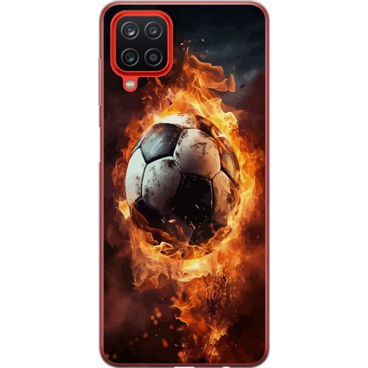 Mobildeksel til Samsung Galaxy A12 med Fotball motiv i gruppen SMARTTELEFON & NETTBRETT / Mobilbeskyttelse / Samsung hos TP E-commerce Nordic AB (A58628)