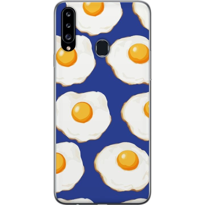 Mobildeksel til Samsung Galaxy A20s med Stekte egg motiv i gruppen SMARTTELEFON & NETTBRETT / Mobilbeskyttelse / Samsung hos TP E-commerce Nordic AB (A58883)