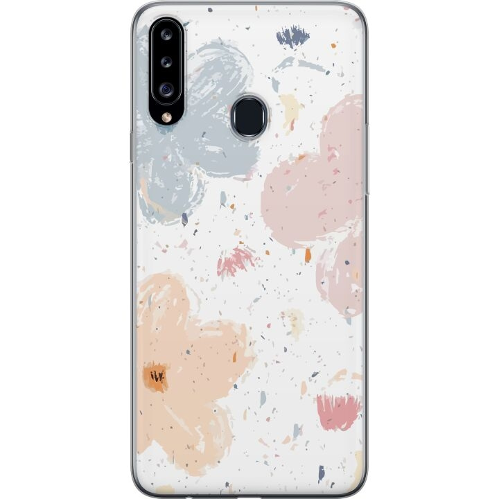 Mobildeksel til Samsung Galaxy A20s med Blomster motiv i gruppen SMARTTELEFON & NETTBRETT / Mobilbeskyttelse / Samsung hos TP E-commerce Nordic AB (A58889)