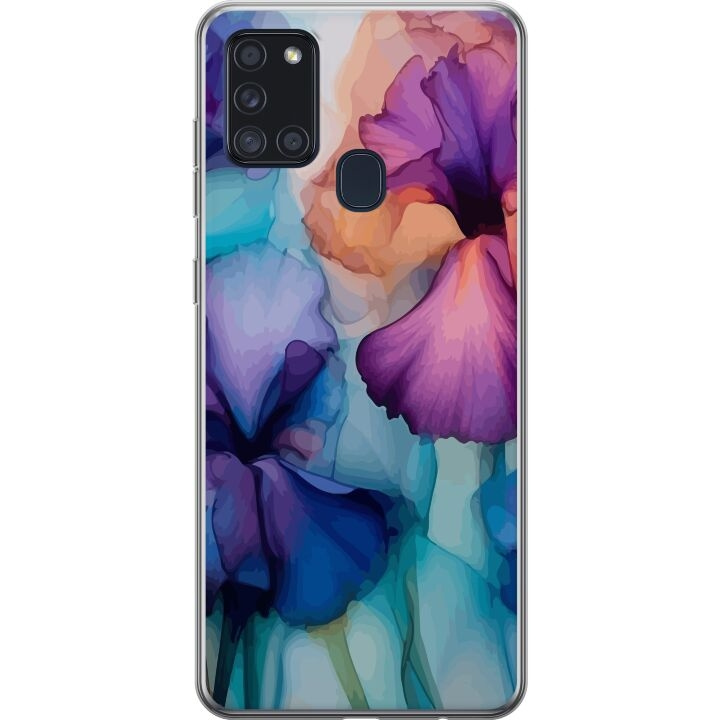 Mobildeksel til Samsung Galaxy A21s med Magiske blomster motiv i gruppen SMARTTELEFON & NETTBRETT / Mobilbeskyttelse / Samsung hos TP E-commerce Nordic AB (A58934)