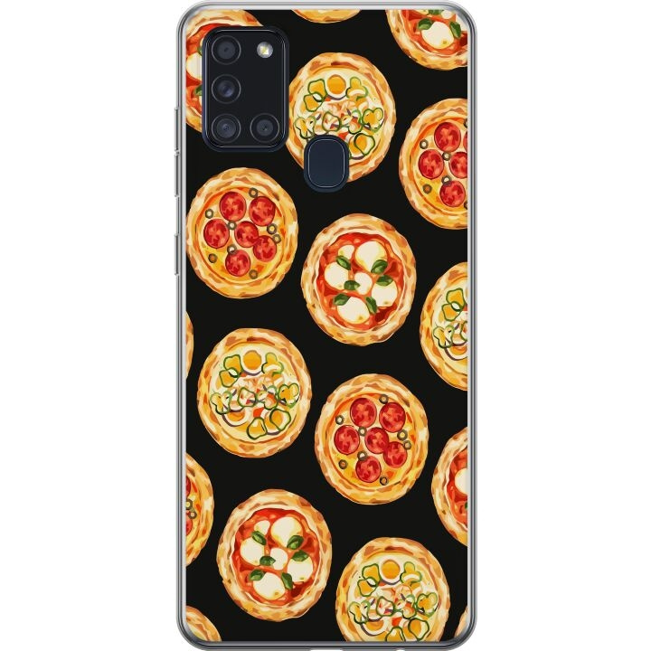 Mobildeksel til Samsung Galaxy A21s med Pizza motiv i gruppen SMARTTELEFON & NETTBRETT / Mobilbeskyttelse / Samsung hos TP E-commerce Nordic AB (A58944)