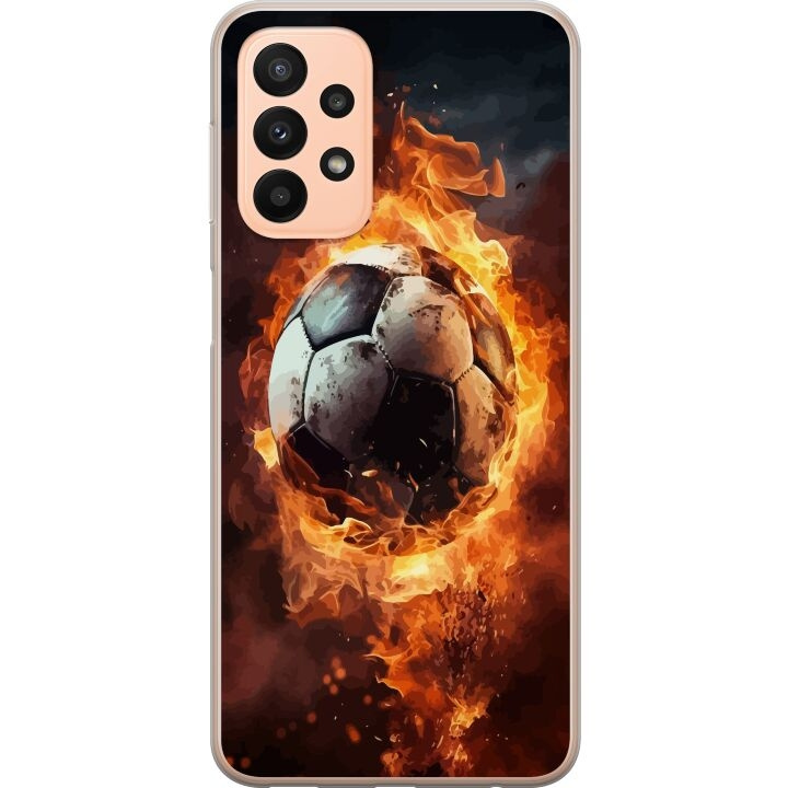 Mobildeksel til Samsung Galaxy A23 med Fotball motiv i gruppen SMARTTELEFON & NETTBRETT / Mobilbeskyttelse / Samsung hos TP E-commerce Nordic AB (A59060)