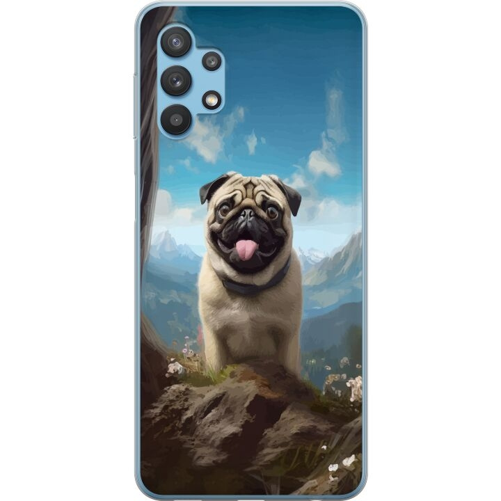 Mobildeksel til Samsung Galaxy A32 5G med Glad Hund motiv i gruppen SMARTTELEFON & NETTBRETT / Mobilbeskyttelse / Samsung hos TP E-commerce Nordic AB (A59246)