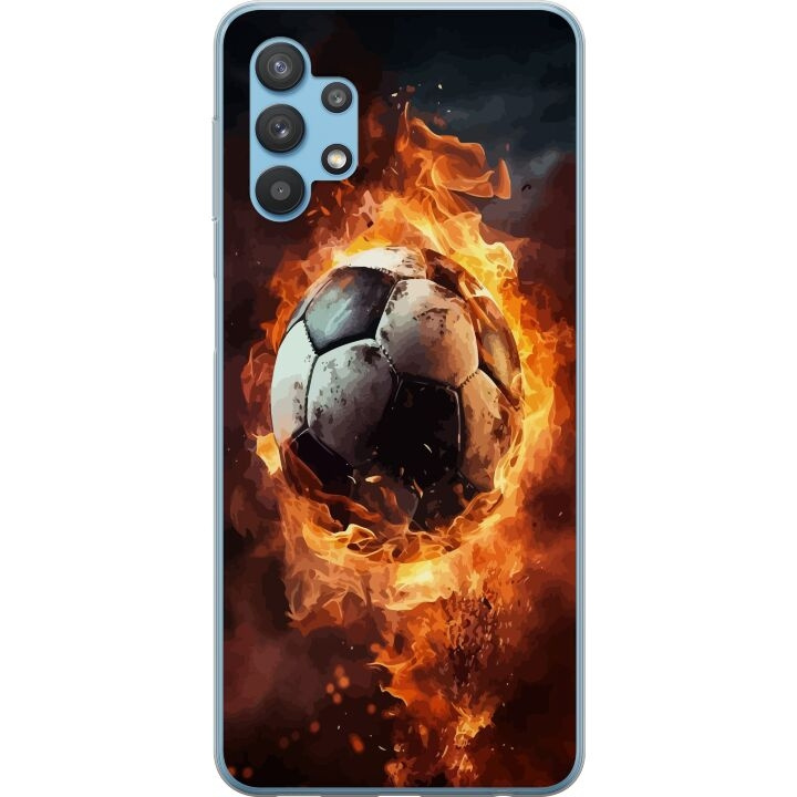 Mobildeksel til Samsung Galaxy A32 5G med Fotball motiv i gruppen SMARTTELEFON & NETTBRETT / Mobilbeskyttelse / Samsung hos TP E-commerce Nordic AB (A59249)