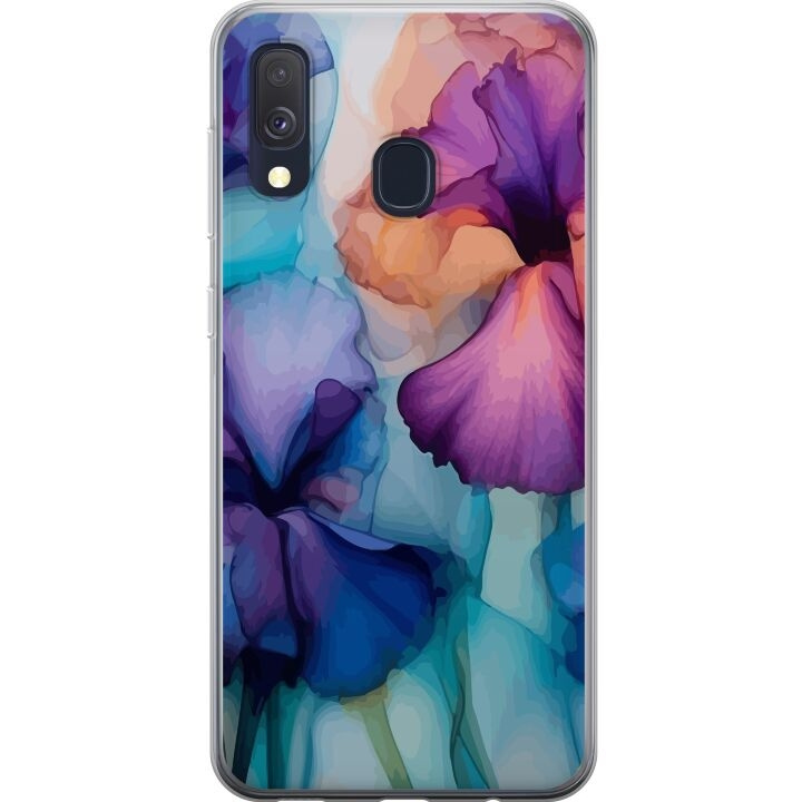 Mobildeksel til Samsung Galaxy A40 med Magiske blomster motiv i gruppen SMARTTELEFON & NETTBRETT / Mobilbeskyttelse / Samsung hos TP E-commerce Nordic AB (A59474)